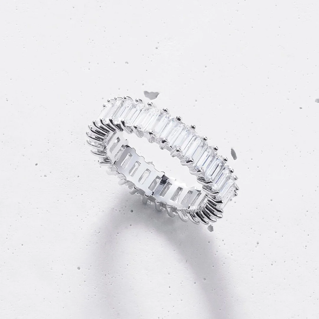 Adaya Stacking Ring - White Stone - Image 3