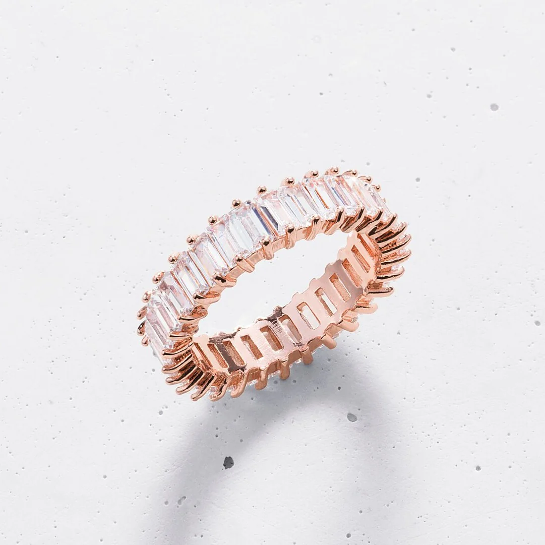 Adaya Stacking Ring - White Stone - Image 4