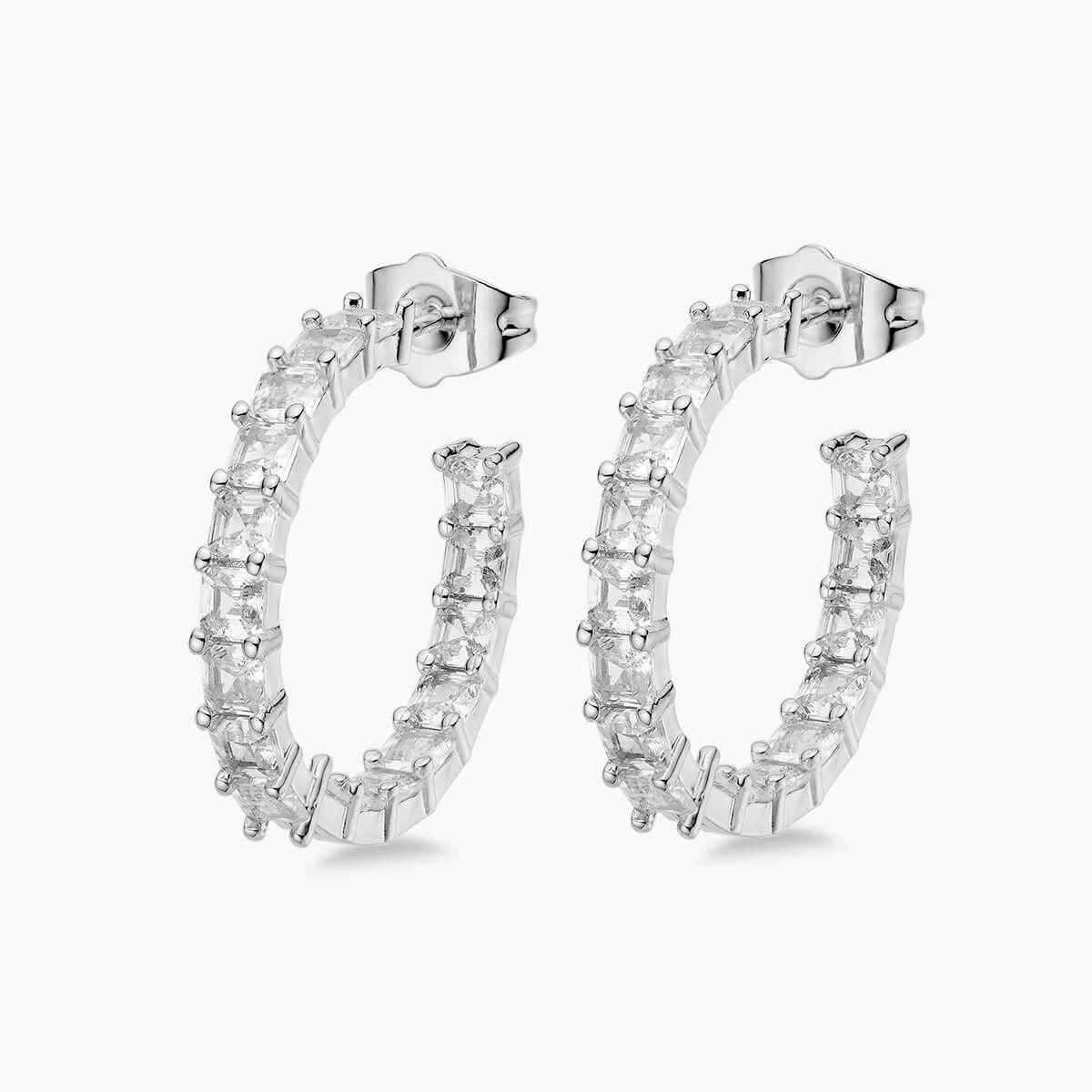 Asscher Hoop Earrings - Image 2