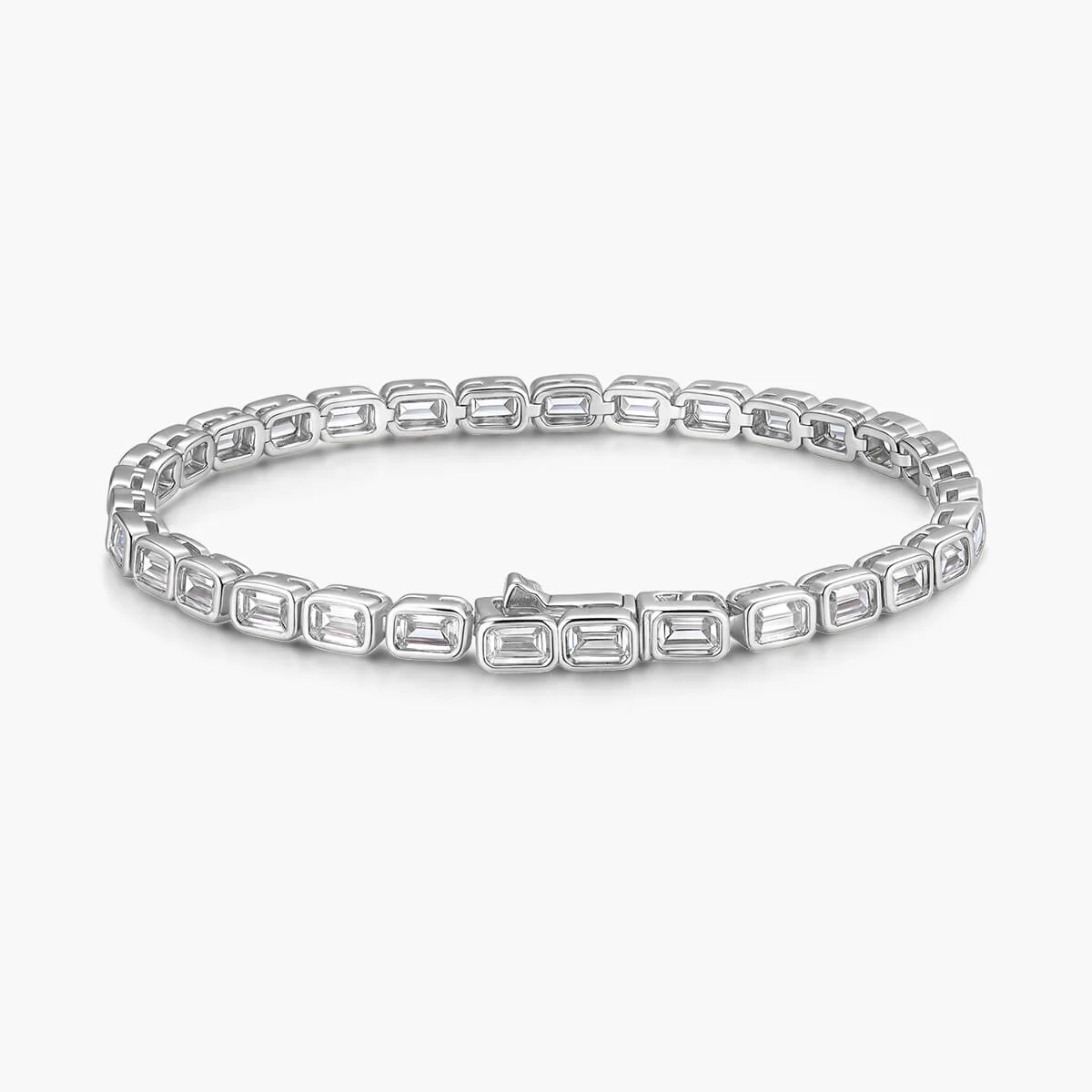 Bezel Emerald Tennis Bracelet - Image 3