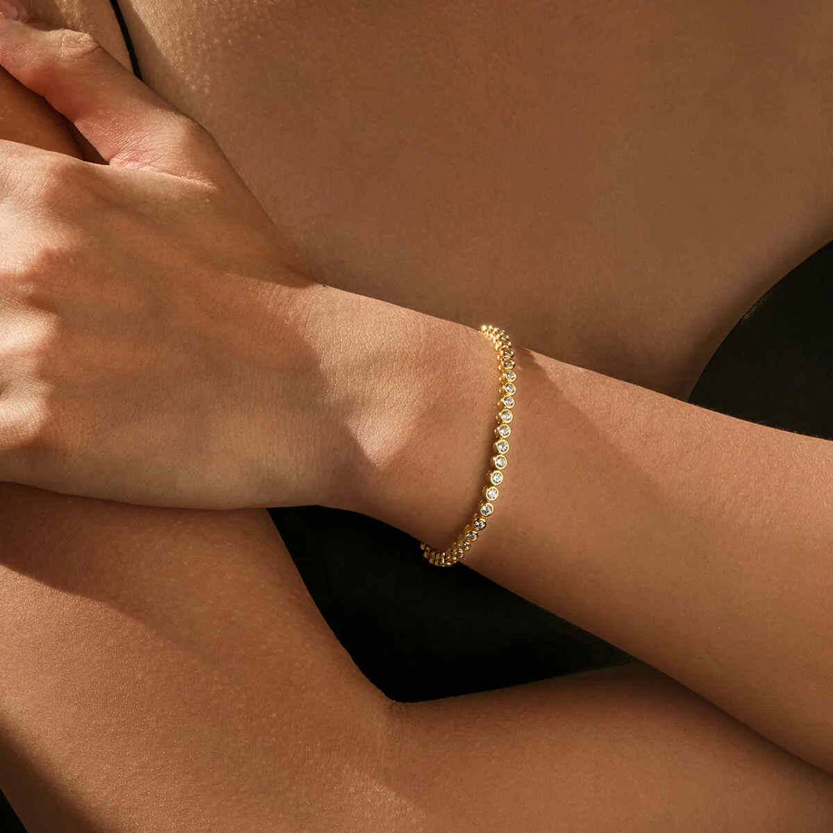 Bezel Round Tennis Bracelet - Image 10