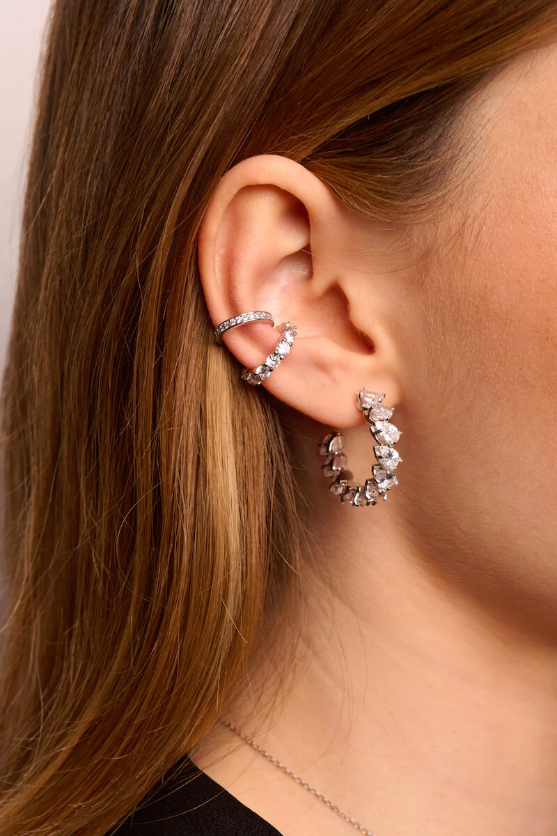 Brilliant Round Ear Cuff - Image 2