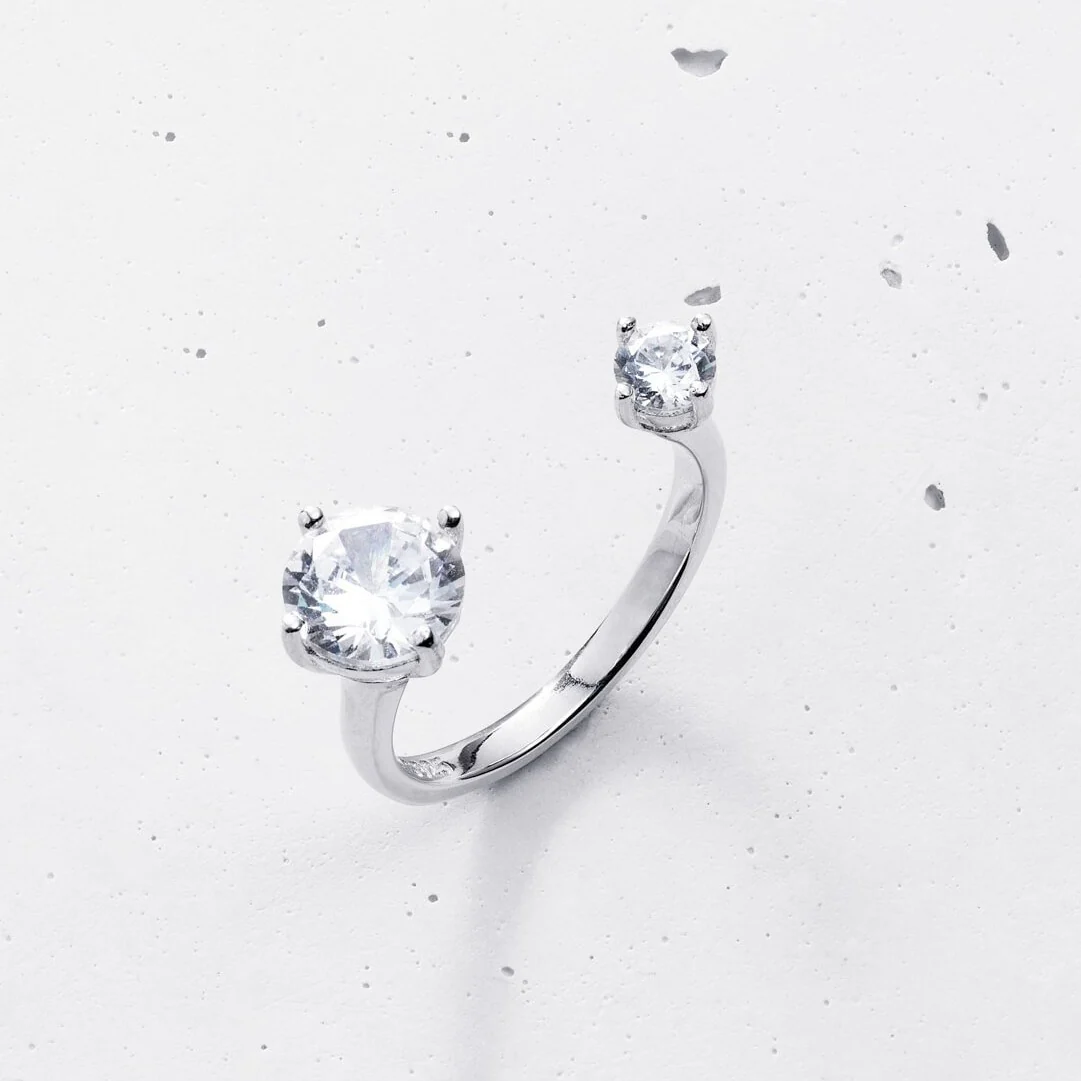 Brilliant Round Open Ring - Image 5