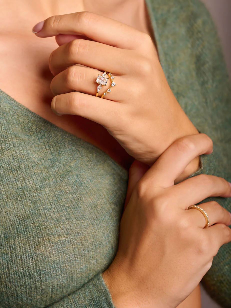 Brilliant Round Wishbone | Stacking Ring - Image 2