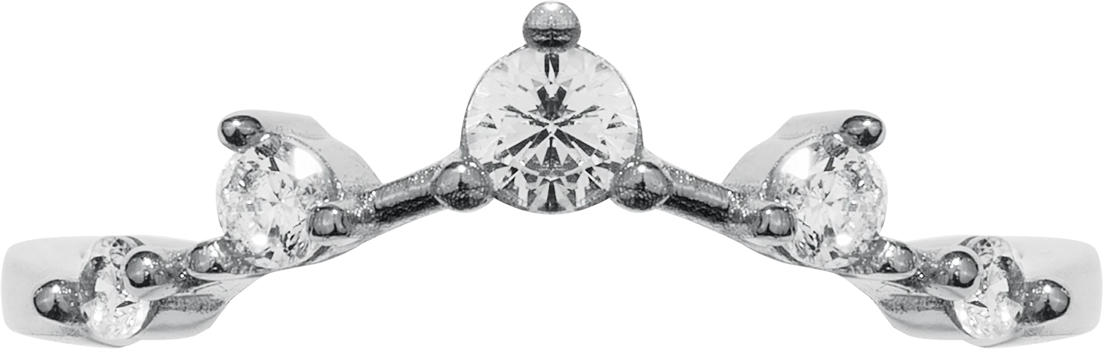 Brilliant Round Wishbone | Stacking Ring - Image 4