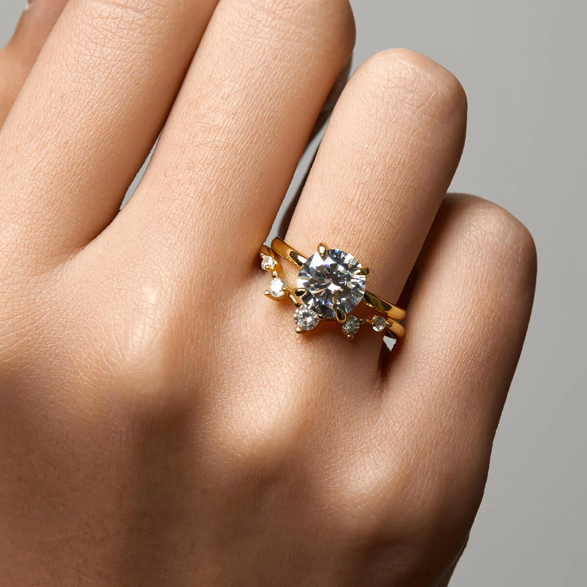 Brilliant Round Wishbone | Stacking Ring - Image 9