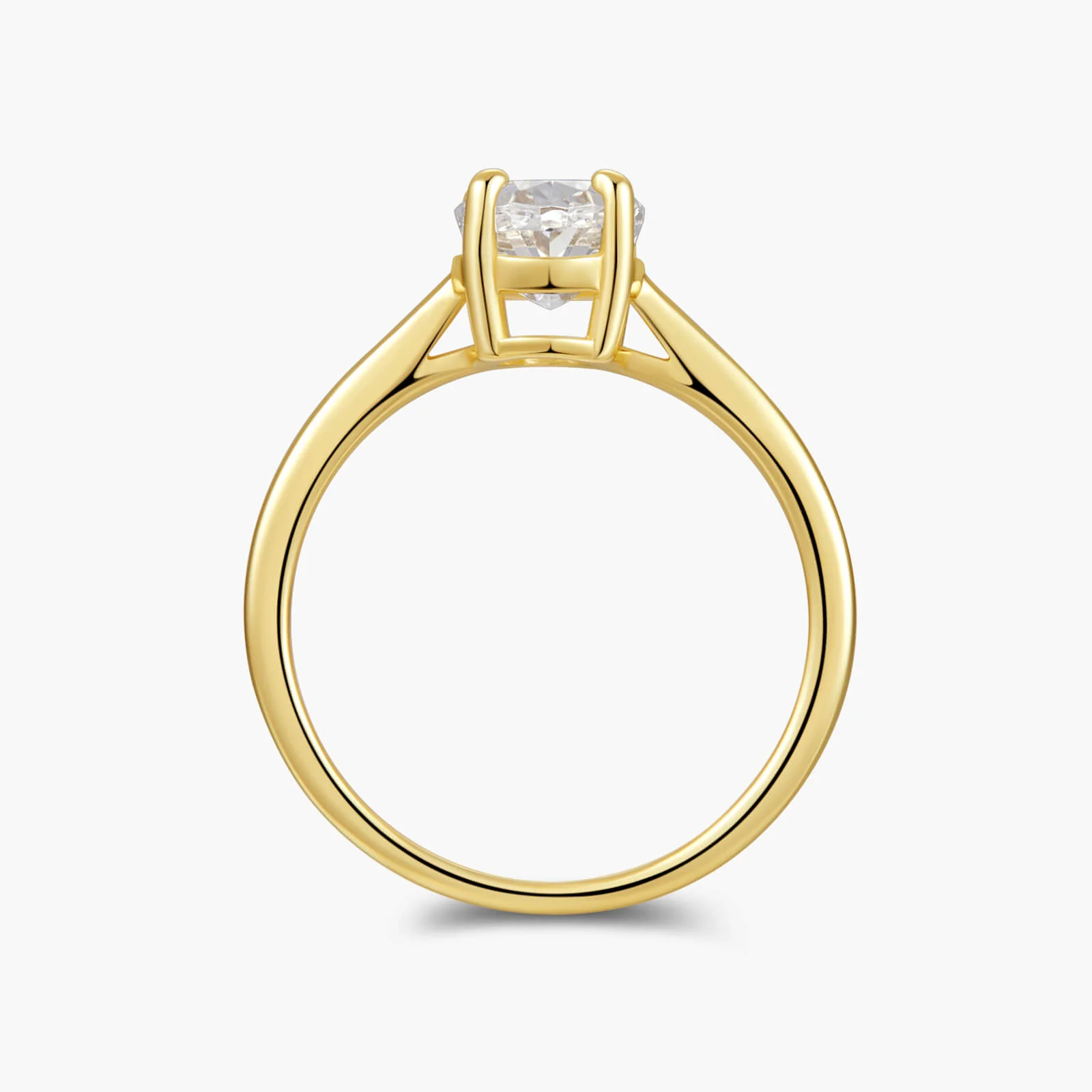 Oval Solitaire Ring - Image 3