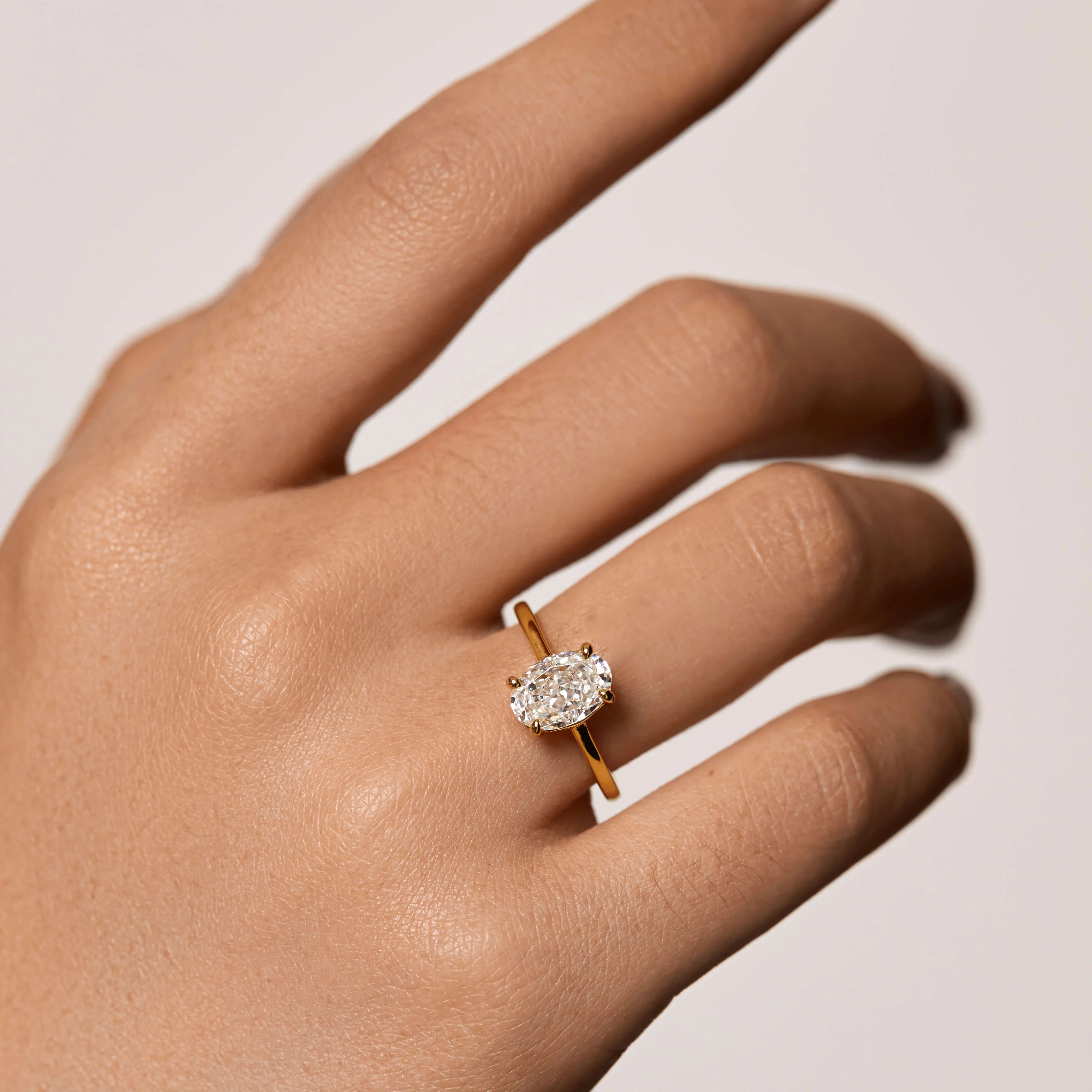 Oval Solitaire Ring - Image 6