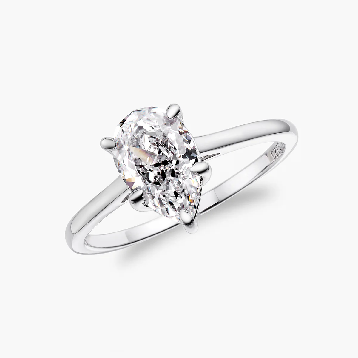 Pear Solitaire Ring - Image 4