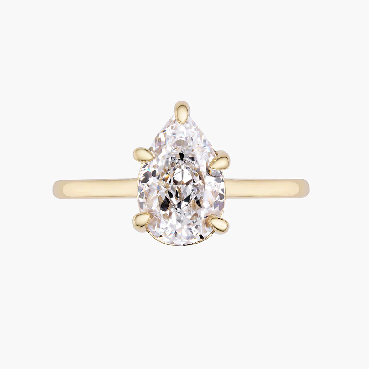 Pear Solitaire Ring - Image 5