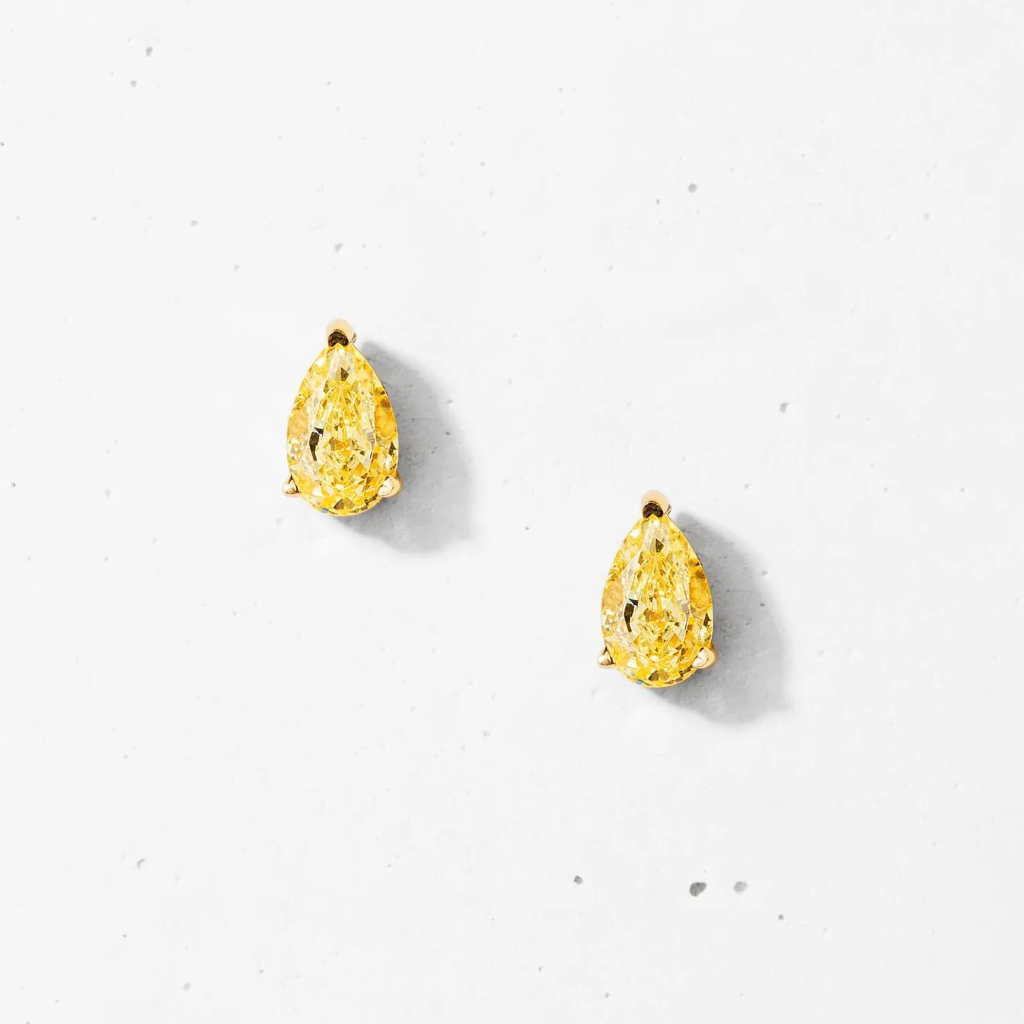 Crushed Ice Pear Stud Earrings - Image 4