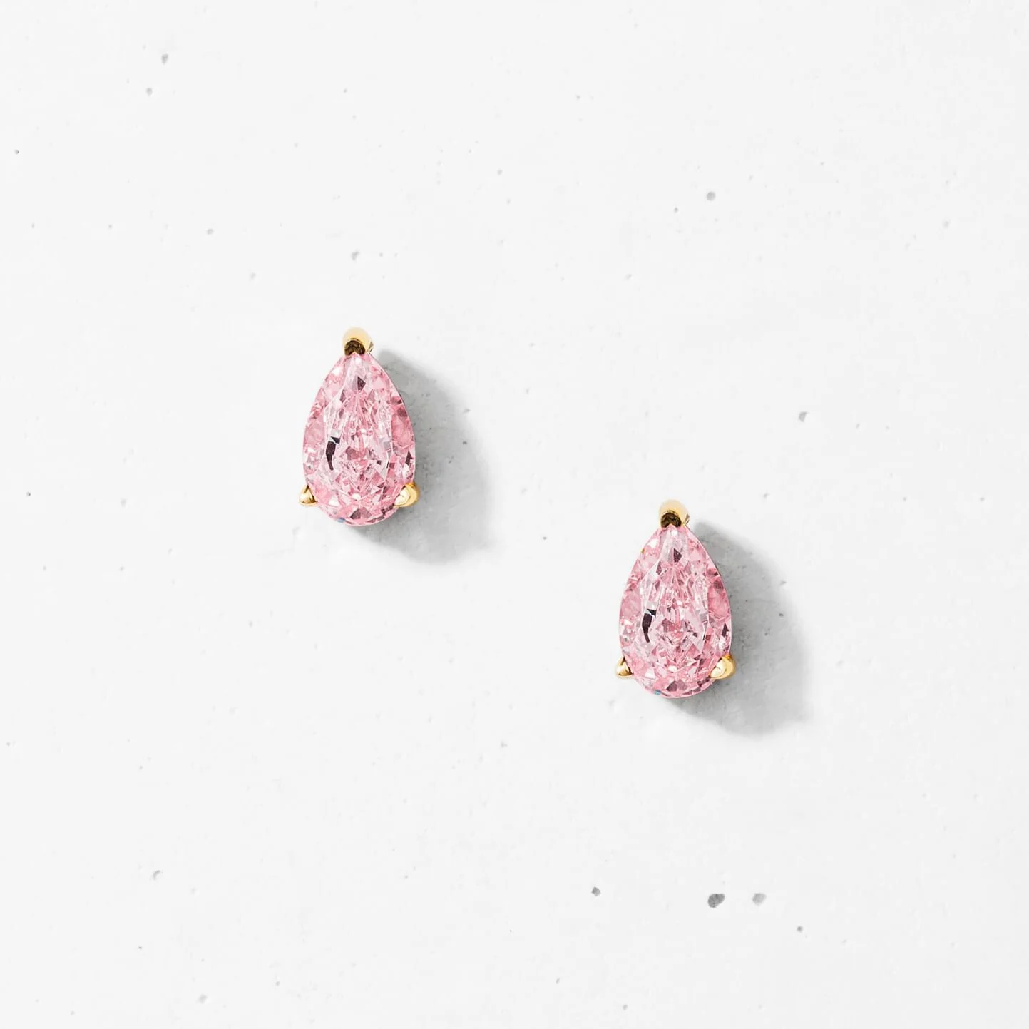 Crushed Ice Pear Stud Earrings - Image 6