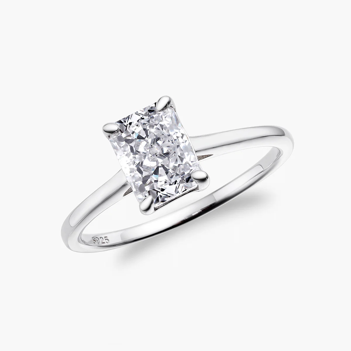 Radiant Solitaire Ring - Image 4