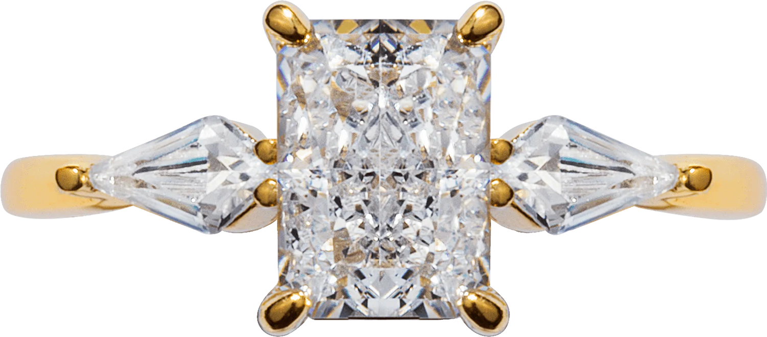 Crushed Ice Rectangle Side Kite | Centrepiece Ring - Image 4