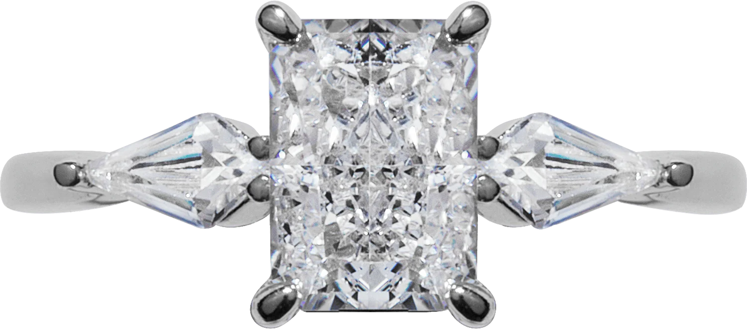 Crushed Ice Rectangle Side Kite | Centrepiece Ring - Image 5