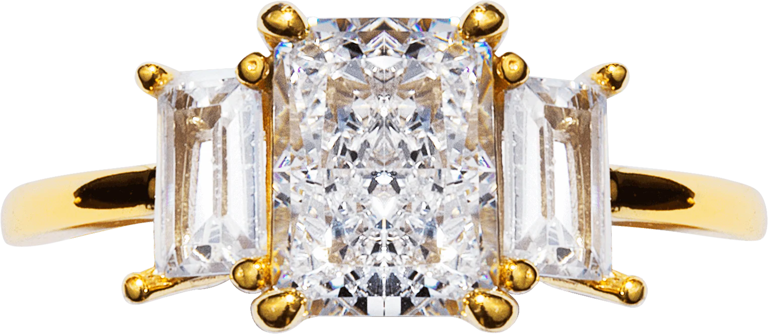 Crushed Ice Rectangle Trio | Centrepiece Ring - Image 5