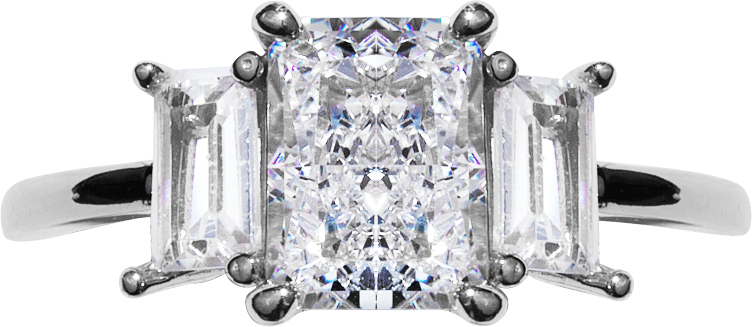 Crushed Ice Rectangle Trio | Centrepiece Ring - Image 6