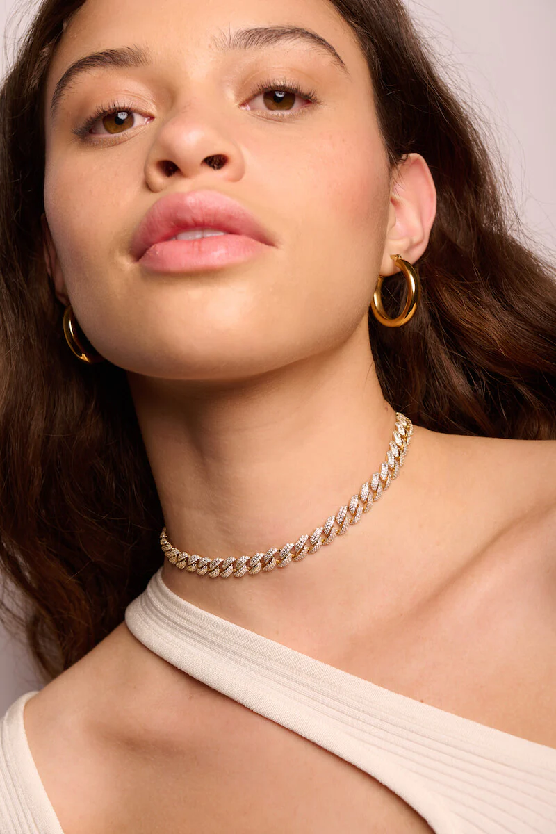 Cuban Chain Link Choker Necklace - Image 3