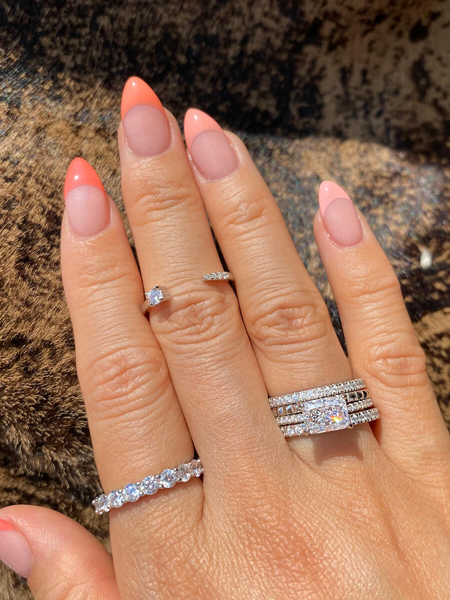 Dainty Brilliant Round Open Ring - Image 3