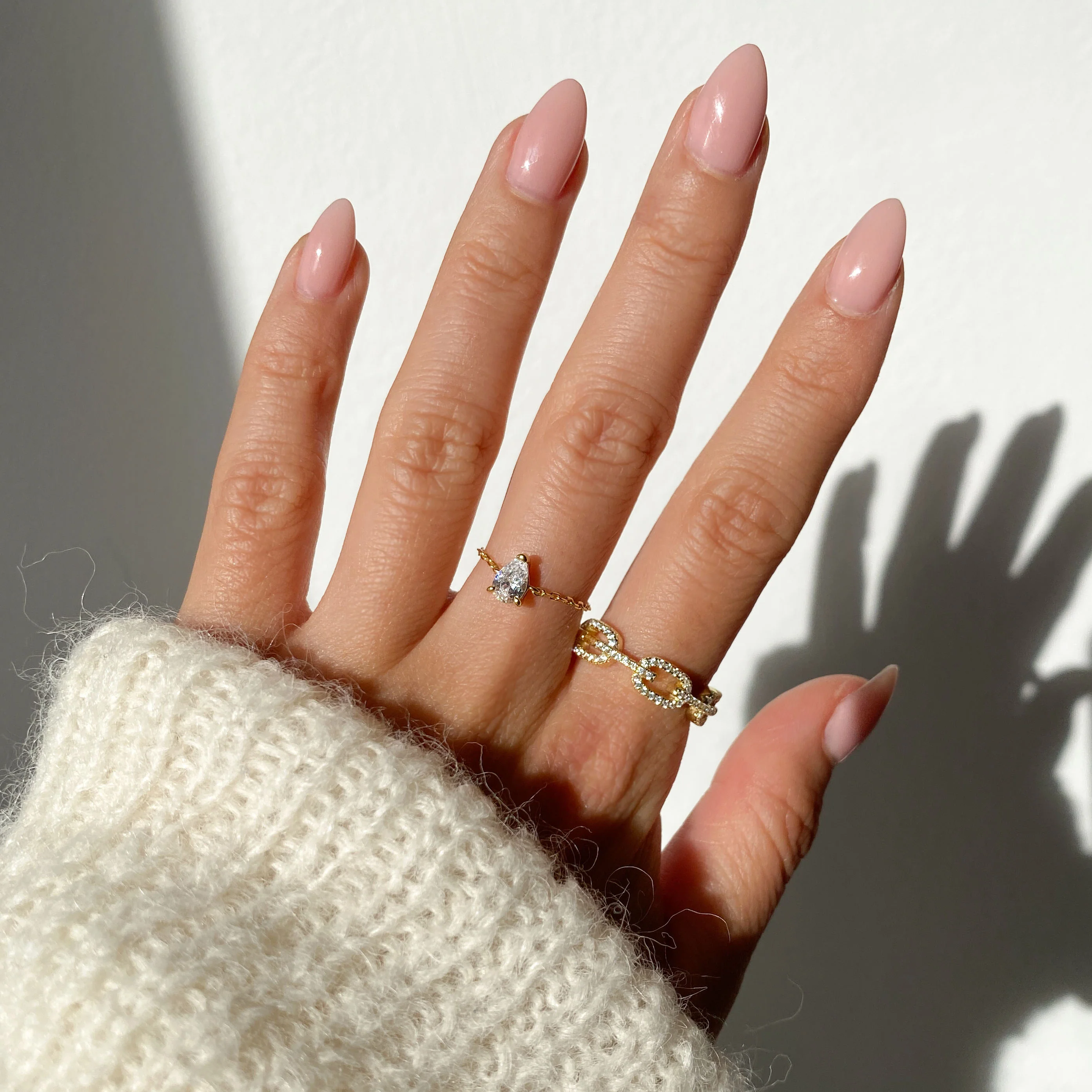 Dainty Pear Chain Ring - Image 4