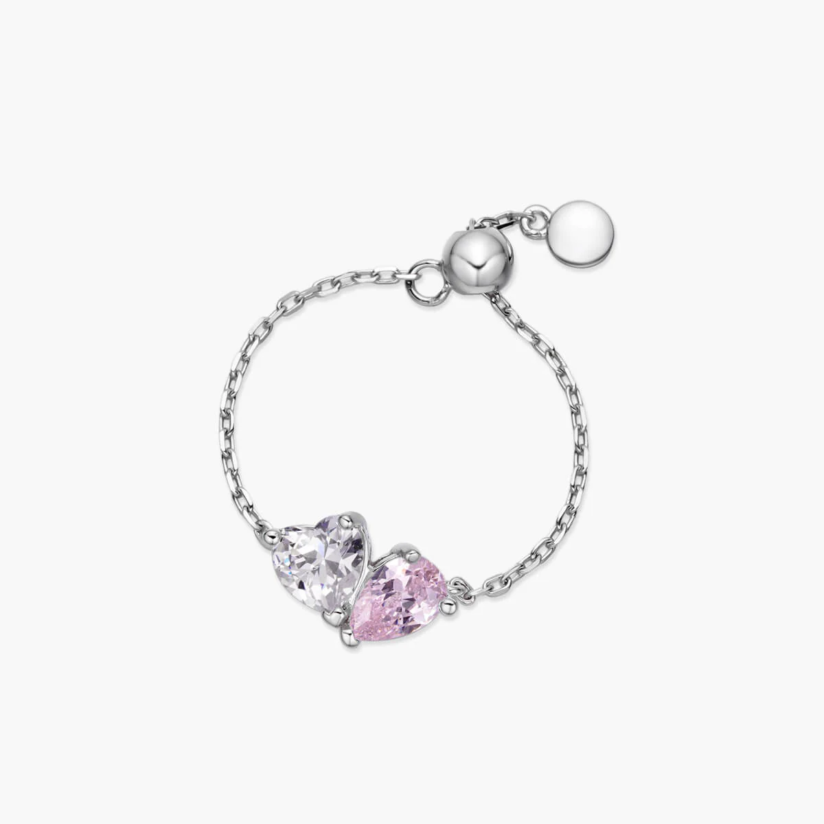 Dainty Pear X Heart Chain Ring
