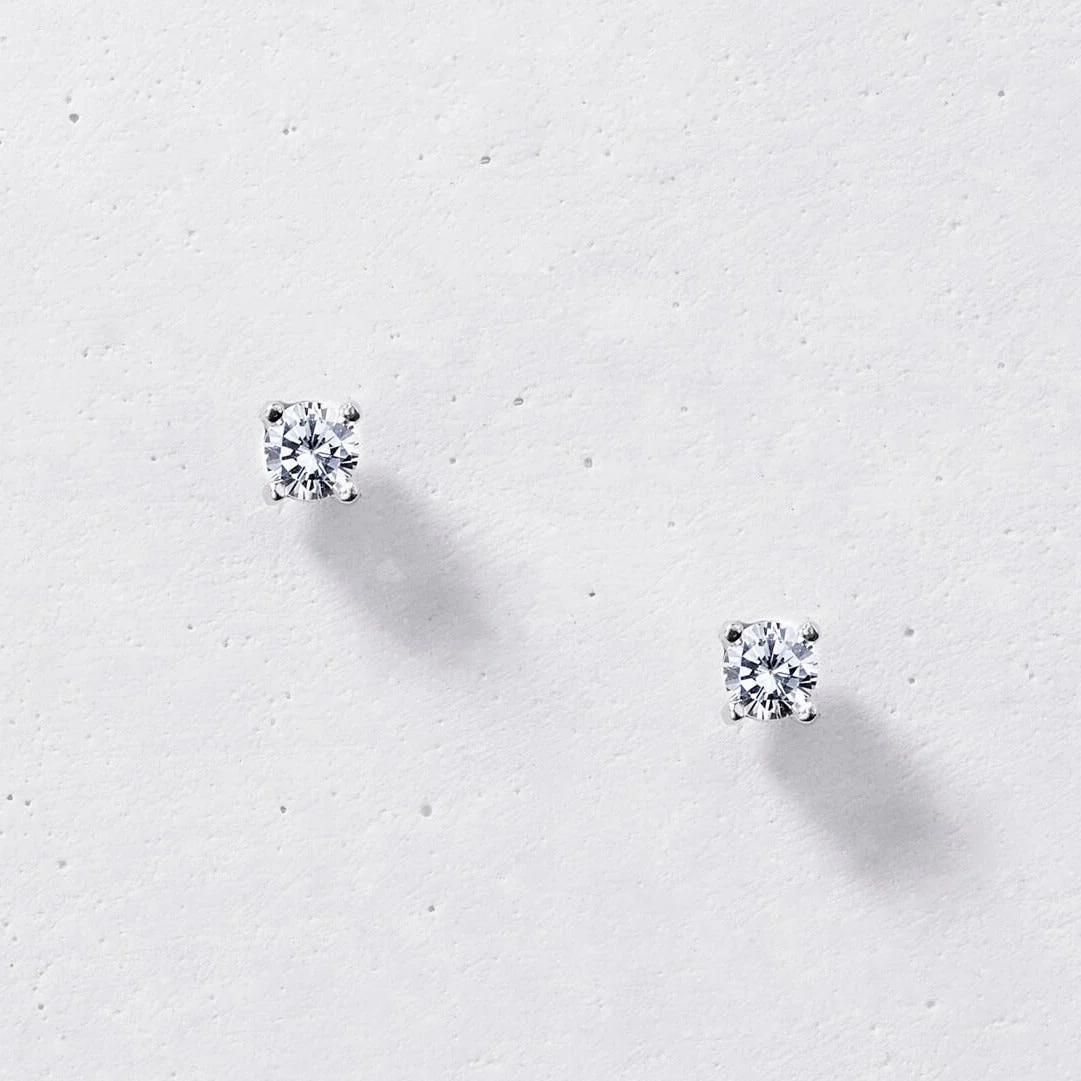 Dainty Round Stud Earrings - Image 3