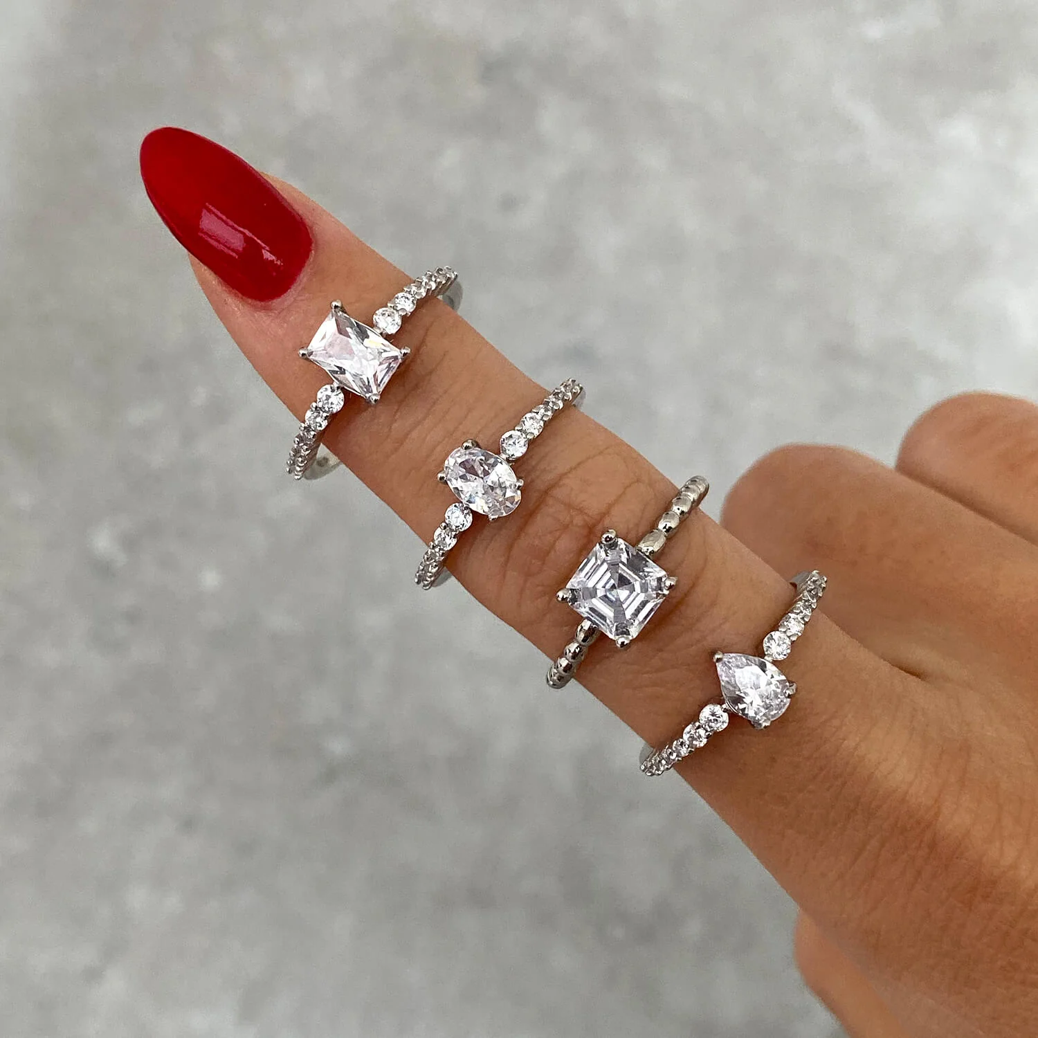 Dew Dainty Pear-cut Ring - Image 5