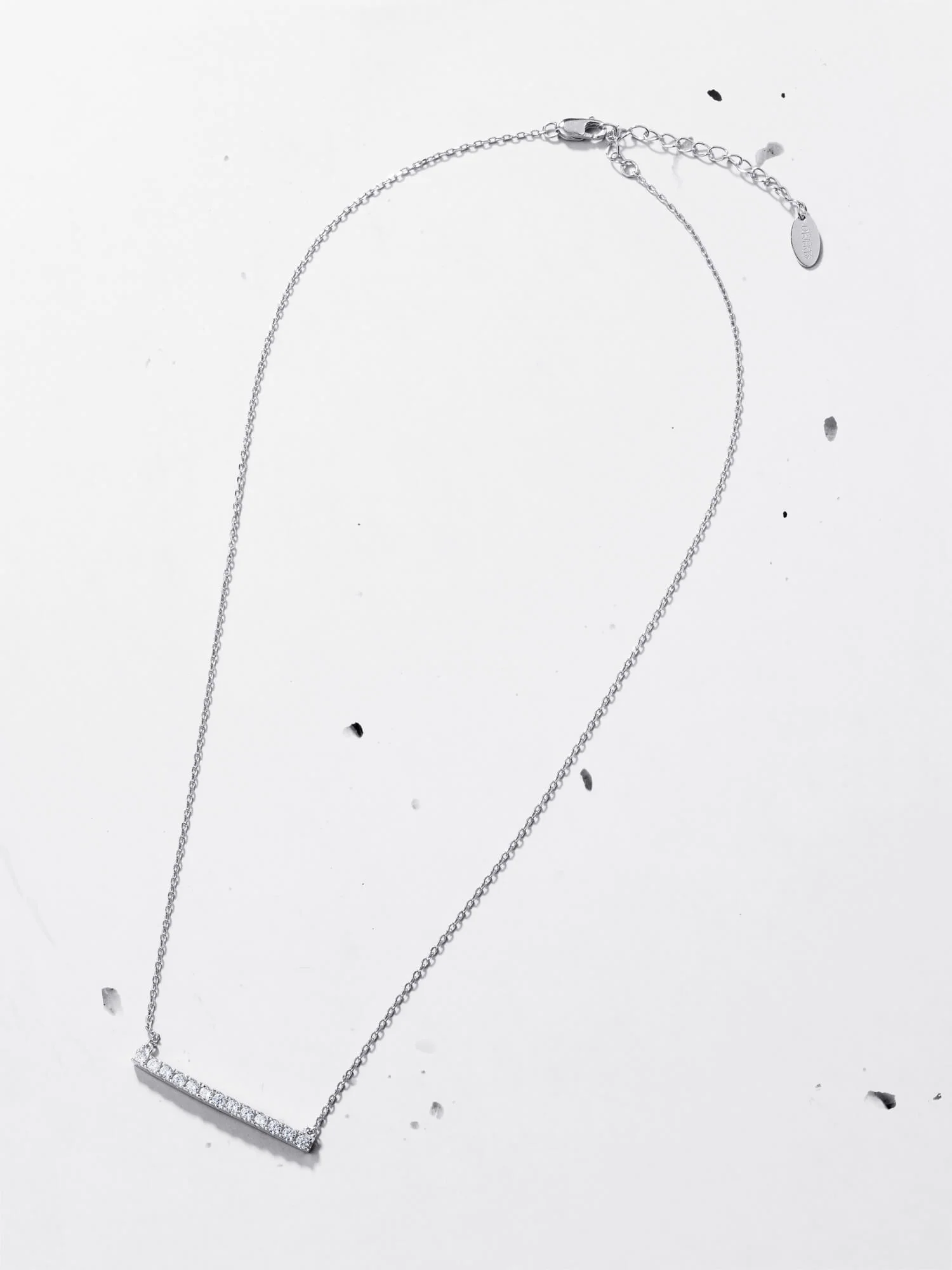 Diamante Bar Pendant Necklace - Image 4