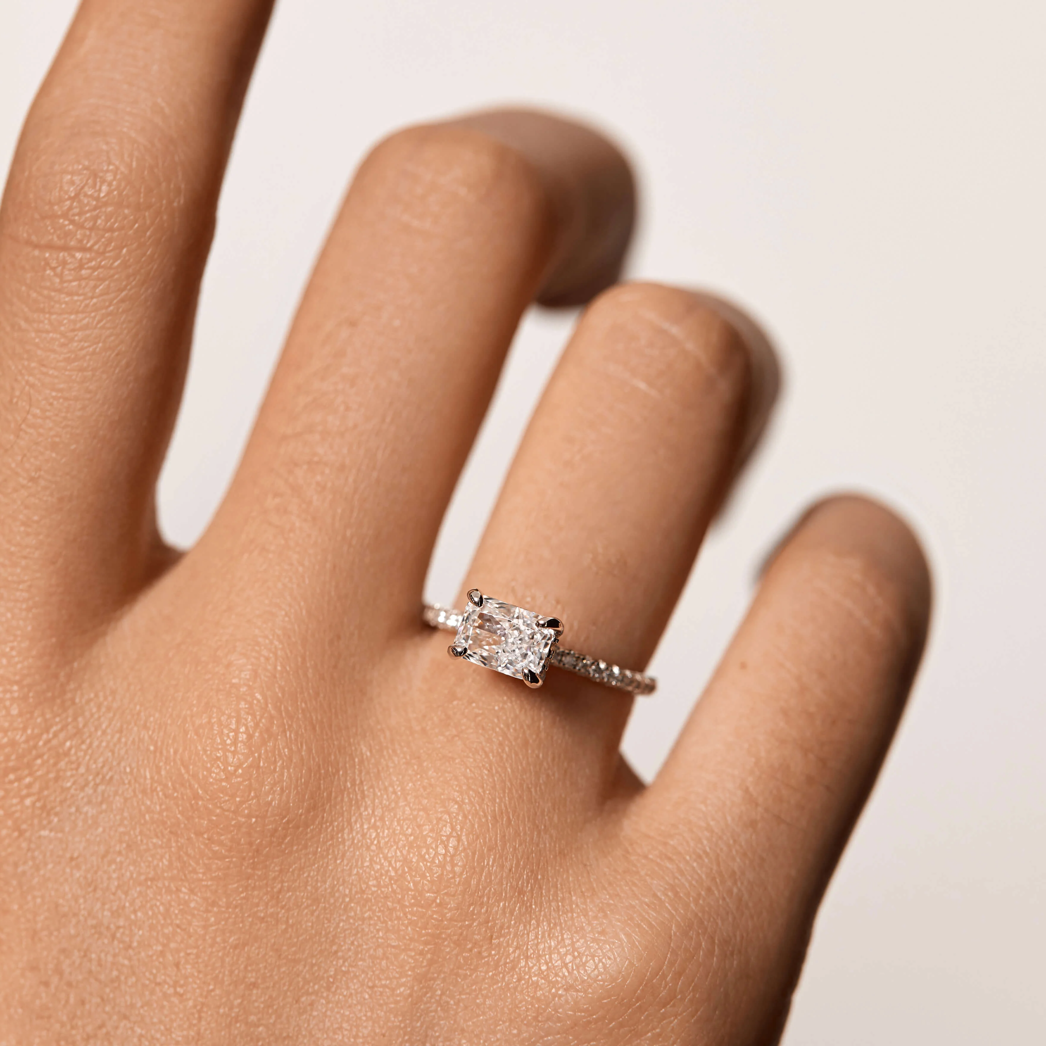 East West Radiant Pavé Ring - Image 4