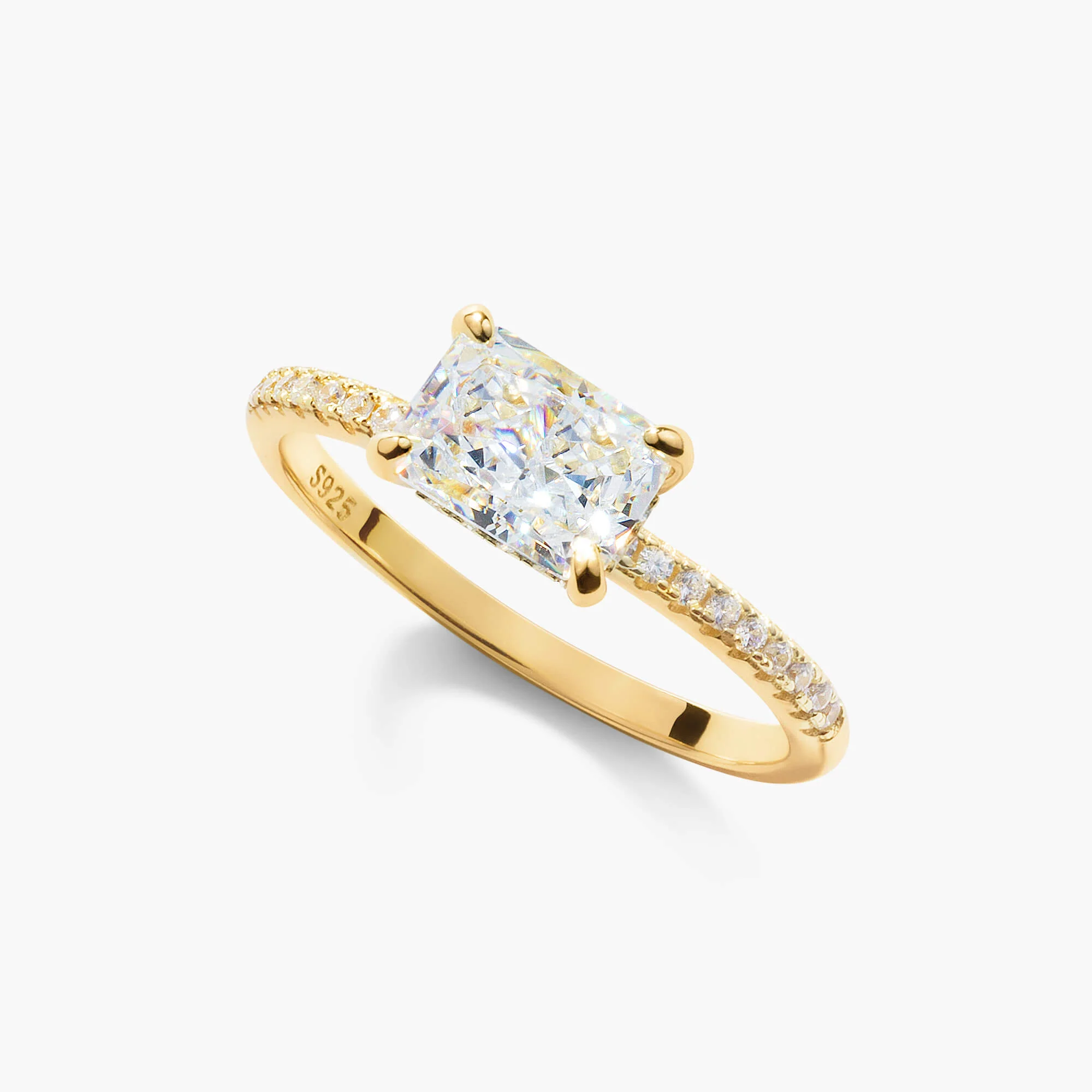 East West Radiant Pavé Ring - Image 5