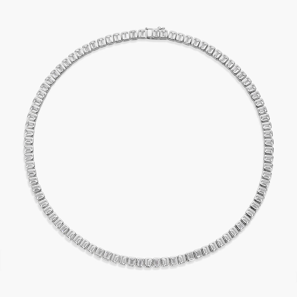 Emerald Bezel Tennis Necklace - Image 10