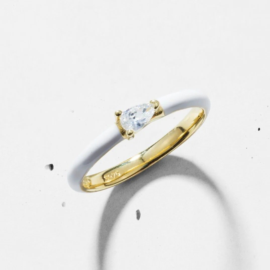 Enamel Side Pear Ring - Image 5
