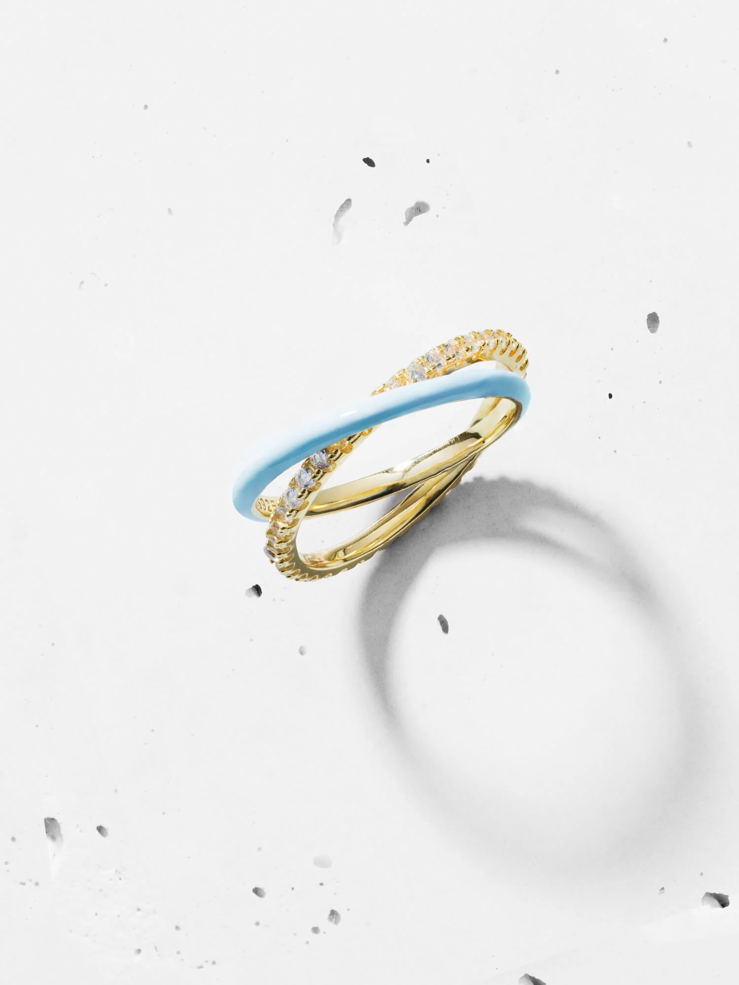 Enamel X Pave Link Ring - Image 5