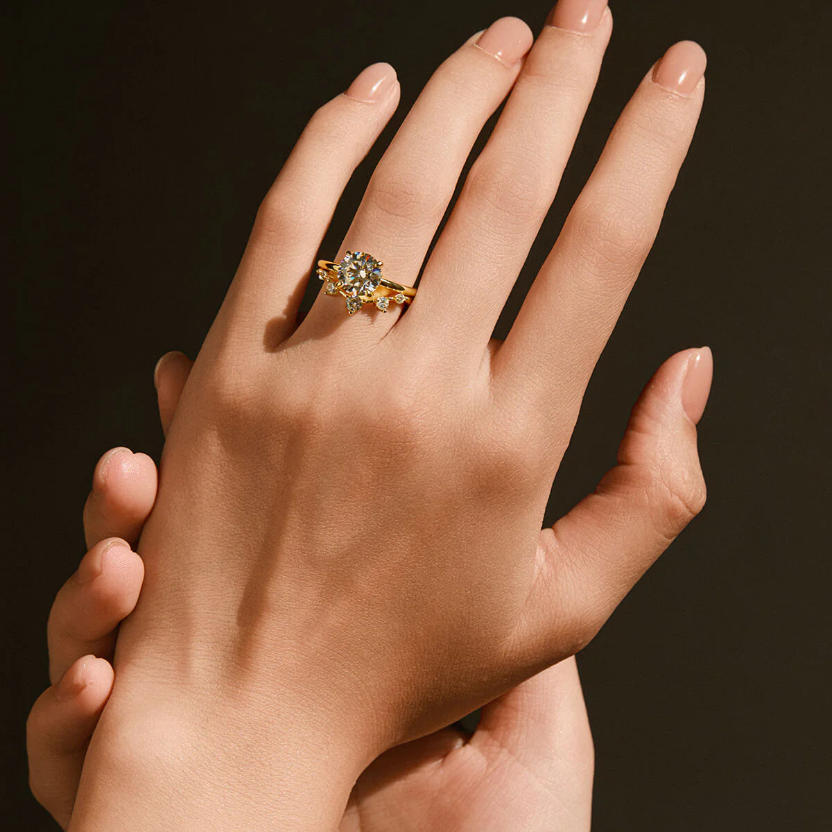 Brilliant Round Wishbone | Stacking Ring - Image 13
