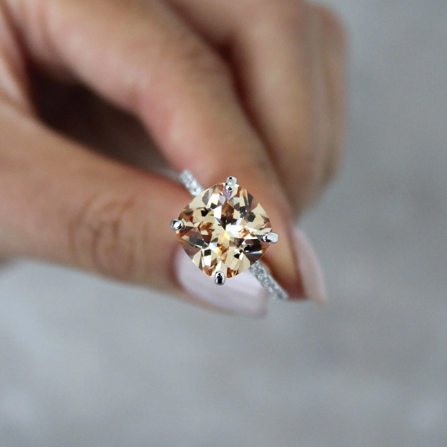Glacies Cushion Cut Ring - Image 7