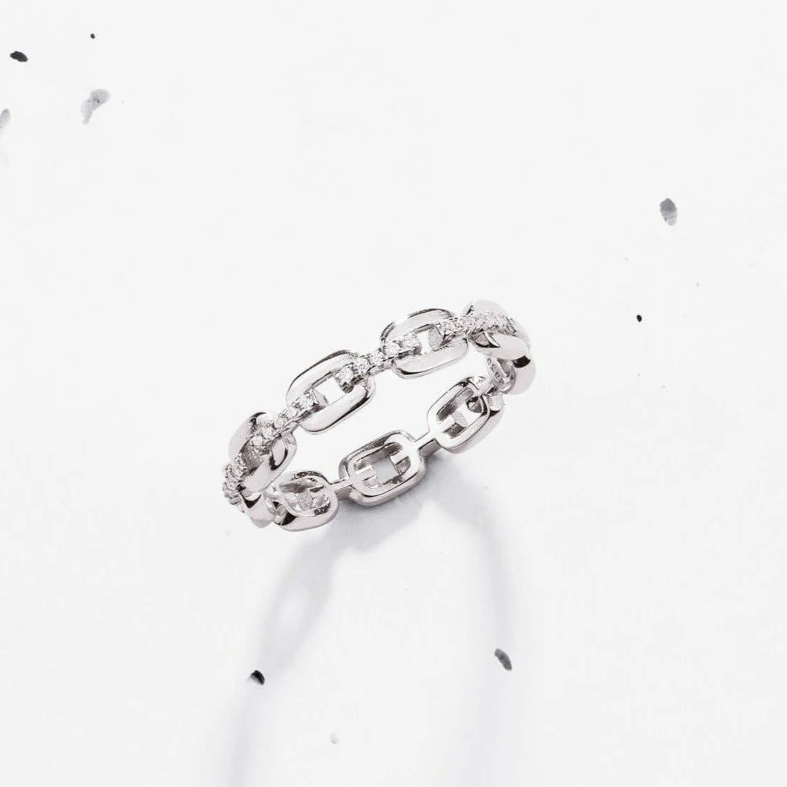 Half Pave Mini Chain Ring - Image 2