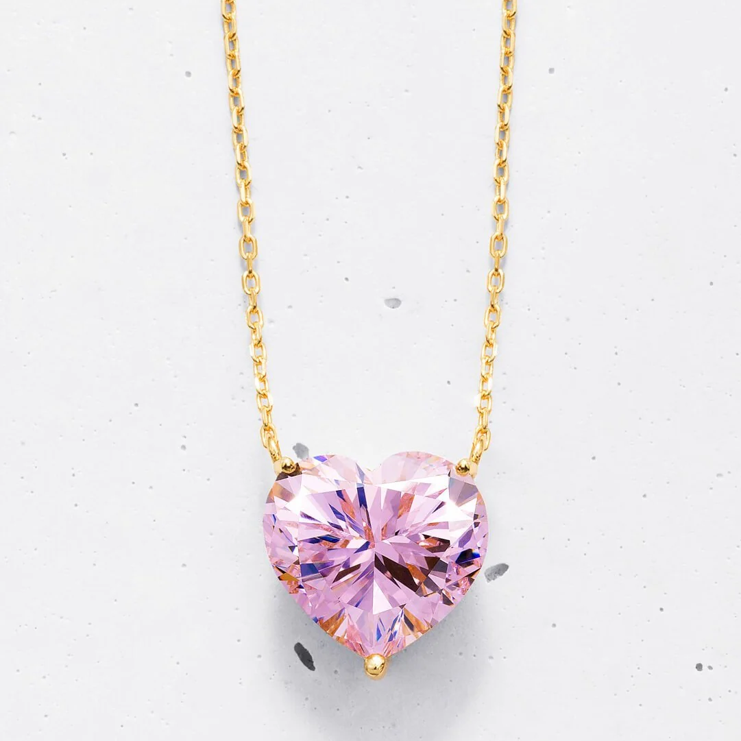 Heart-cut Pendant Necklace | Colours - Image 4