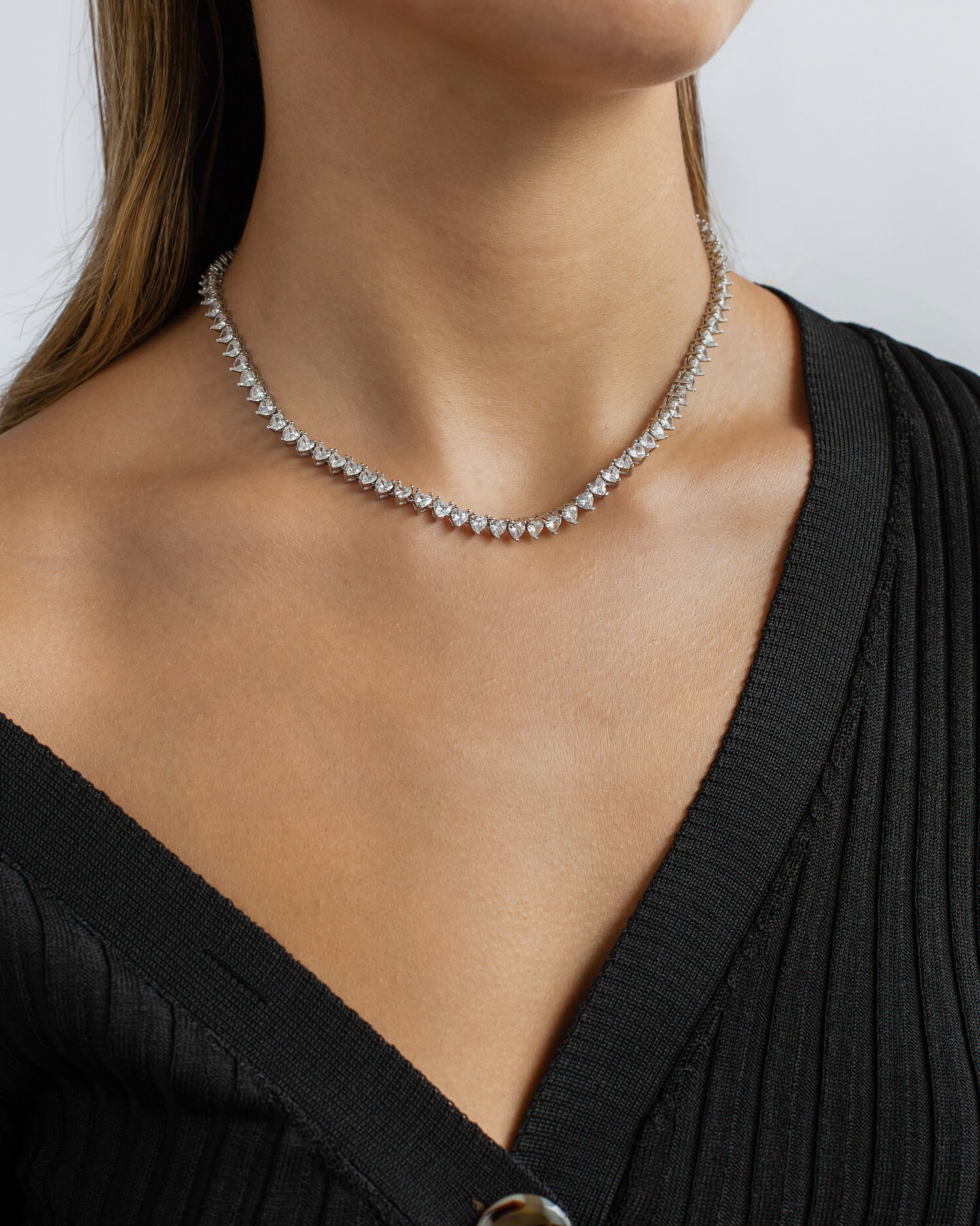 Heart Tennis Necklace - Image 8
