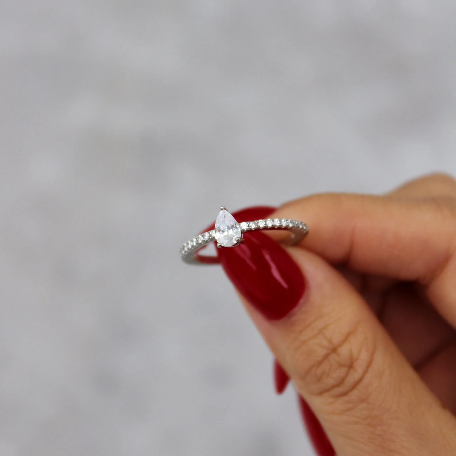 Lavo Dainty Pear-cut Ring - Image 3