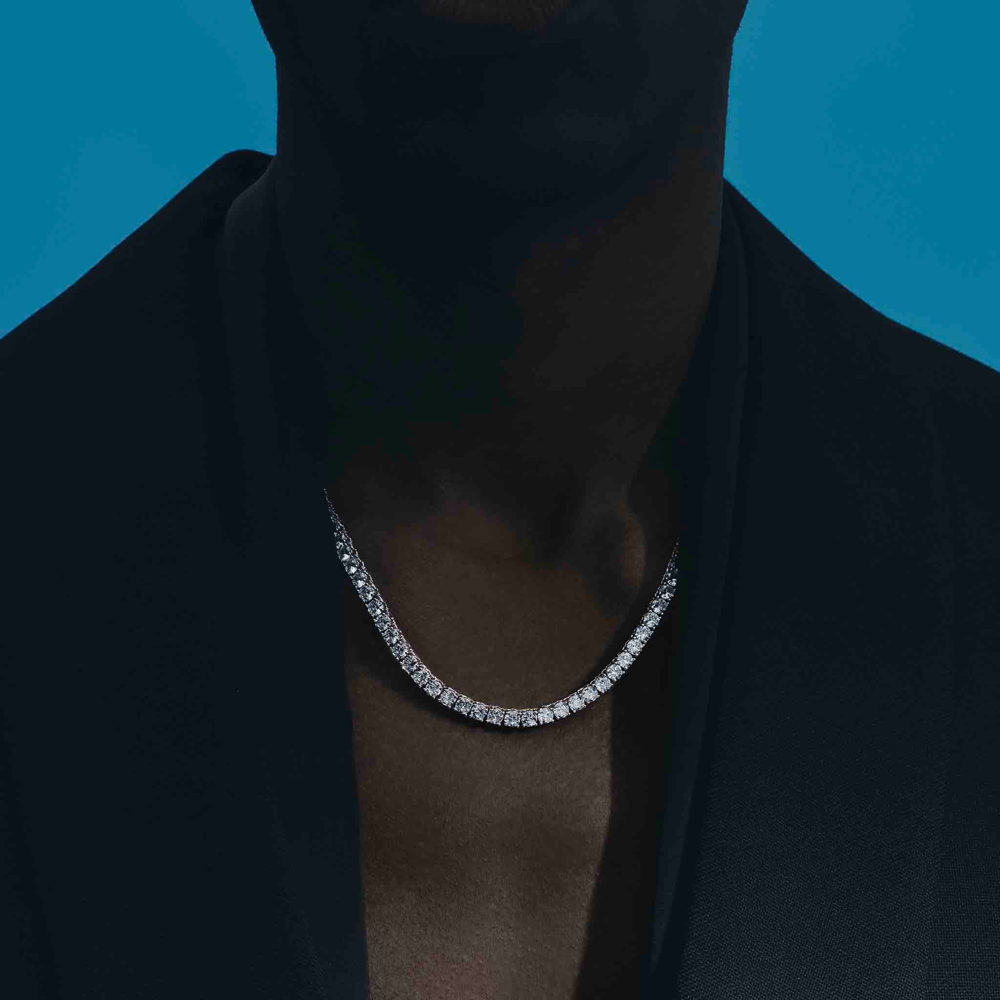 Mens Tennis Necklace (4mm) - Image 6