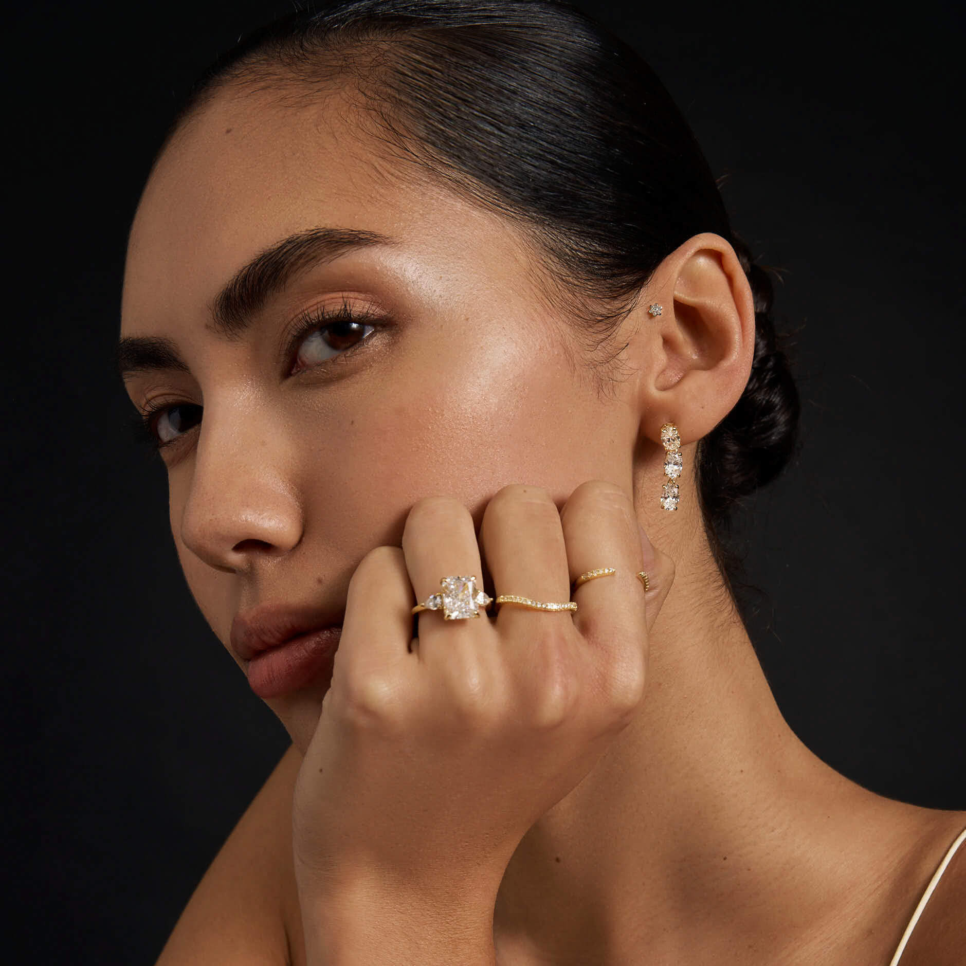 Open Pavé Stacking Ring - Image 12