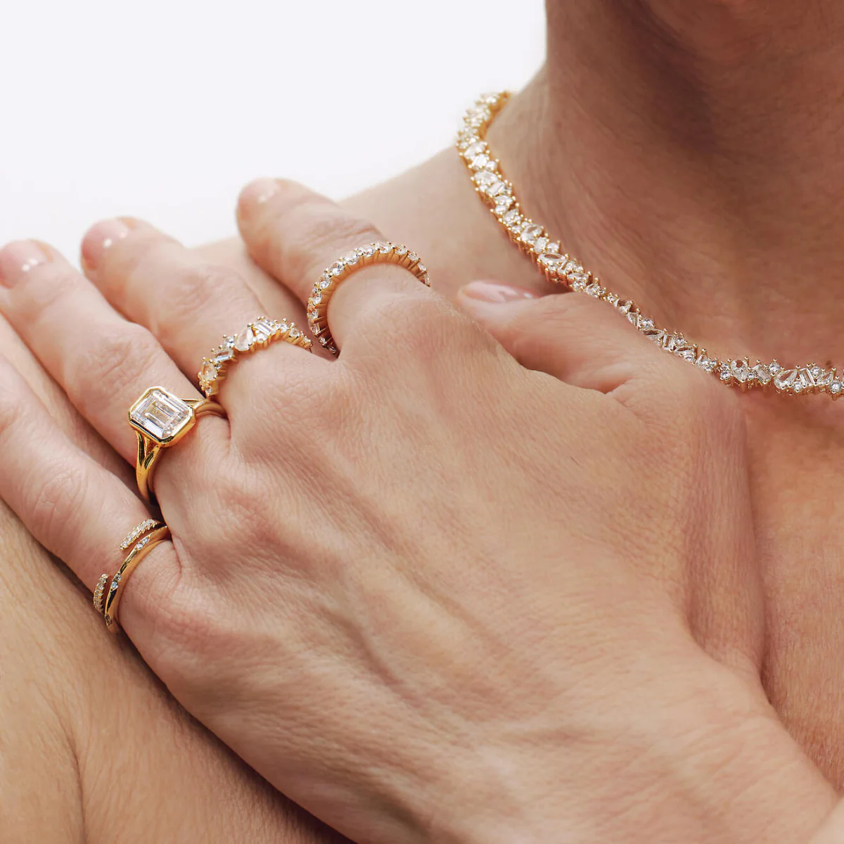 Open Pavé Stacking Ring - Image 15