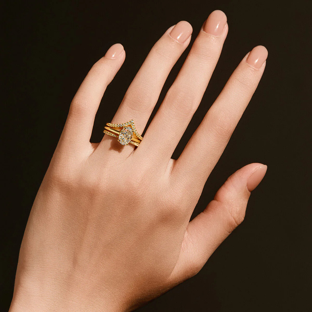 Pavé Wishbone V | Stacking Ring - Image 20