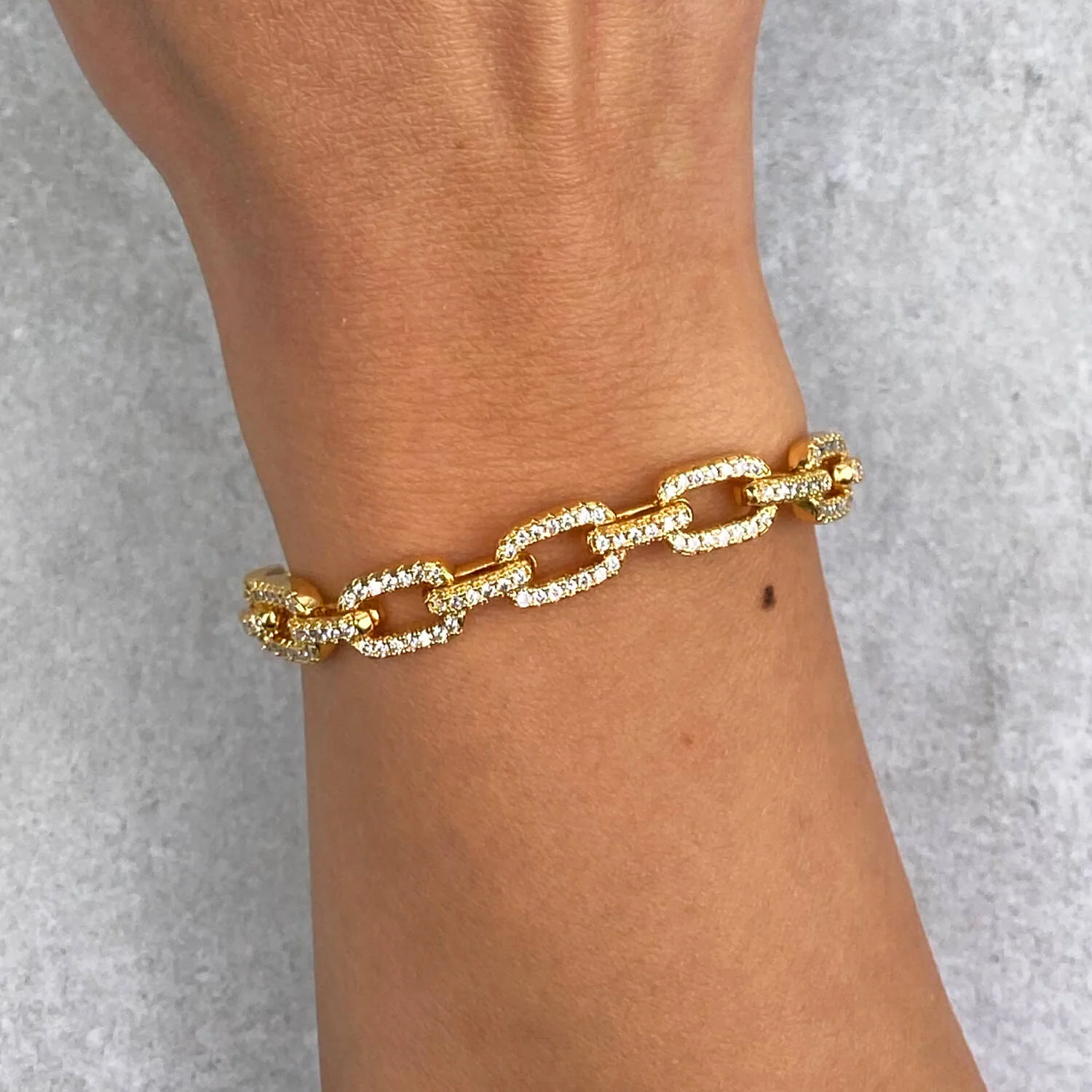 Pavé Chain Link Bracelet - Image 3