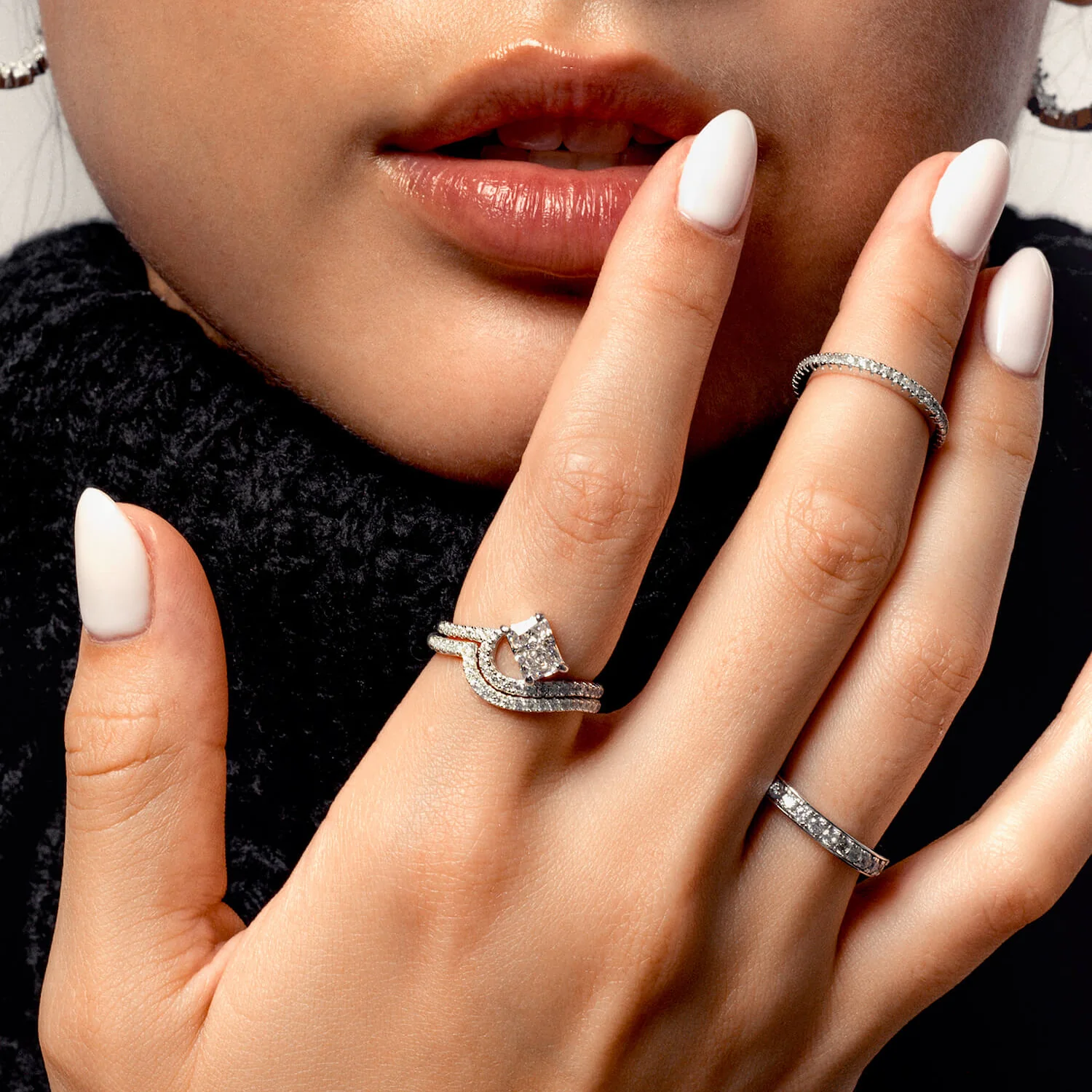 Pavé Flux Ring | Bottom Stacker - Image 5