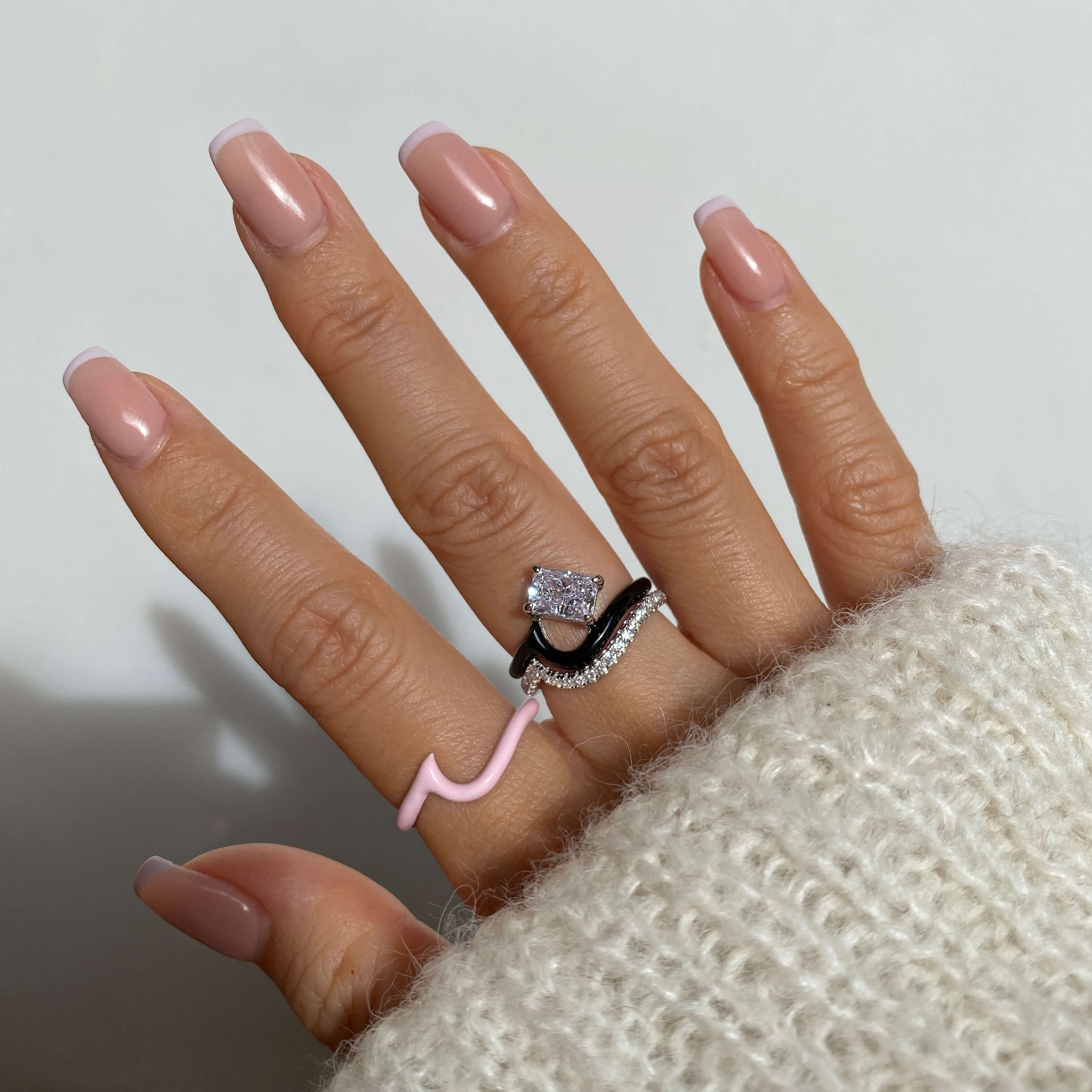 Pavé Flux Ring | Bottom Stacker - Image 8