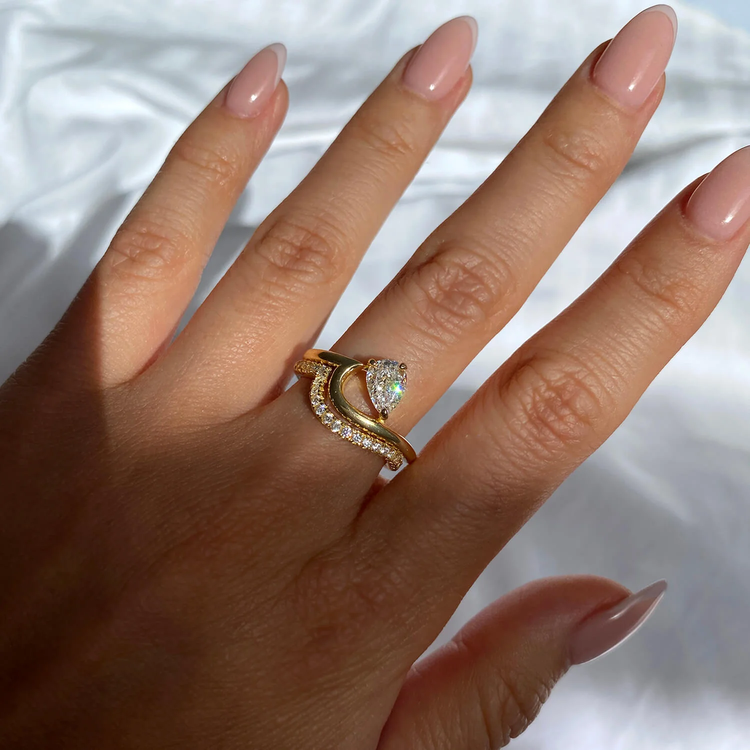Pavé Flux Ring | Bottom Stacker - Image 9
