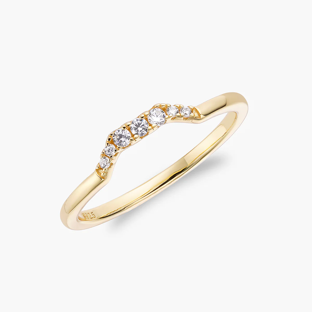 Pavé Hex | Stacking Ring