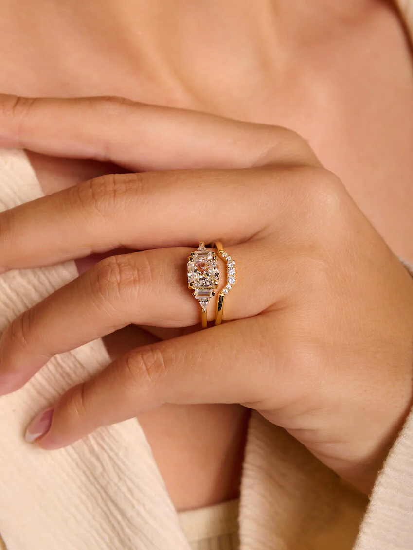 Pavé Hex | Stacking Ring - Image 3
