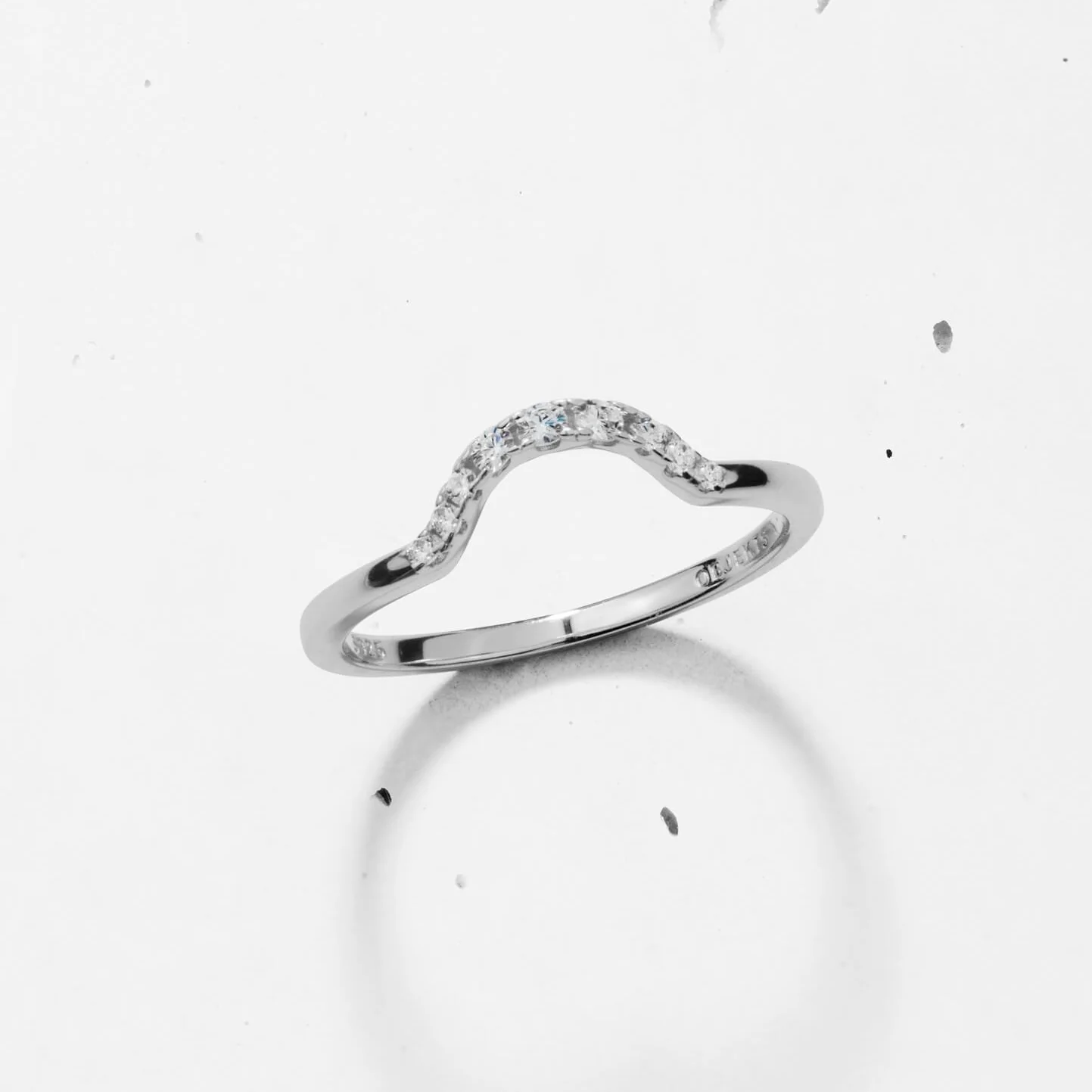 Pavé Horseshoe | Stacking Ring - Image 3